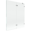 Mexen Lunar, 2-krídlová vaňová zástena pravá 140 x 150 cm, číre sklo, chrómová, 897-140-100-01-00-P
