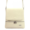 MiaMore Kožená dámská crossbody kabelka krémová