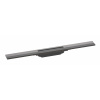 Hansgrohe RainDrain Flex Lineárny sprchový žľab s roštom 700 z nehrdzavejúcej ocele, do priestoru, skrátiteľný, kefovaný čierny chróm 56043340-HG