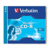 CD R disk, 700MB, 80min, 16x, 1 ks, klasický obal, VERBATIM Live it