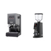 Gaggia New Classic EVO, grey + Eureka Atom W 65, black