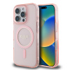 Zadný kryt Guess IML Glitter Ring MagSafe pre iPhone 16 Pro Pink