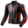 KOŽENÁ BUNDA REBELHORN VELOCE CAMO ČIERNA/FLUO RED 50
