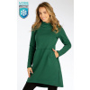 Litex Dámske mikinové šaty 7F118 láhvově zelená L