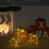 VidaXL Vianočná dekorácia: 3 červené darčeky,