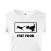 Dámské tričko Fast Food, Barva Bílá, Velikost L, Canvas Dámské tričko s krátkým rukávem Bezvatriko.cz 101004