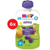 HiPP Bio 100% ovocia Hruška-Čierne ríbezle-Slivka 6 x 100 g