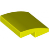 15068 Neon Yellow Slope, Curved 2 x 2 x 2/3 (Neonově žlutý svah, zakřivený 2 x 2 x 2/3)