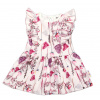 Baby Nellys Letné šaty s krátkym rukávom Motýliky - ružové, veľ. 68
