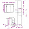 vidaXL 3-dielna súprava kúpeľňových skriniek sonoma kompozitné drevo - Hnedá - 235980-248448