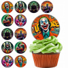OBLÁTKA NA MUFFINY OBLÁTKY JOKER HARLEY QUINN SADA 12KS
