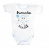 Body krátky rukáv s vtipným textom Baby Nellys, Maminčin mazlík, veľ. 86 74 (6-9m)