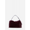 KABELKA KARL LAGERFELD K/WEAVE SHOULDERBAG FAUXFUR WINDSOR BURGUNDY