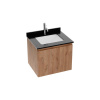 Lavita IRVINE set umývadlo + skrinka 60 cm, drevo / čierna, 59 x 51,5 x 43,5 cm, 5900378346616