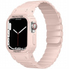 AppleKing odolné silikónové puzdro s magnetickým remienkom na Apple Watch 41 mm / 40 mm - ružové - možnosť vrátiť tovar ZADARMO do 30tich dní