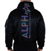 Alpha Industries zimná bunda MA-1 ZH BACK PRINT black/rainbow reflective Veľkosť: XXL, Farba: čierna