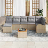 zahrada-XL Súprava záhradných pohoviek s vankúšom 8 pcs Béžová polyratan 3347609