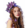 Nádherný fialový fascinátor s extravagantnou rozprávkovou motýliou čelenkou (Nádherný fialový fascinátor s extravagantnou rozprávkovou motýliou čelenkou)