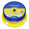 Verbatim DVD+RW Matt Silver bez možnosti potisku 43489 4.7GB 4x spindle 25-pack