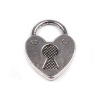 Přívěsek ZÁMEK 15x20mm srdce 230934 - 2 staromosaz