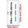 Soft Vchodové plastové dvere Julie 80x200 cm - Akce!