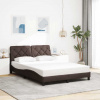 Rám postele bez matrace tmavě hnědá 120 x 200 cm textil Hnědá 3310590