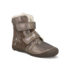 Barefoot detské zimné obuv D.D.step W063-52985 hnede bronzove
