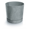 PROSPERPLAST Kvetináč TUBO P BETON EFFECT 23,9cm sivý
