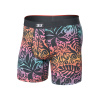 Pánské boxerky Saxx Vibe Xtra Boxer Brief Fly Surf Flowers-Ebony S
