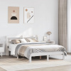 zahrada-XL Posteľný rám s čelom biely 150x200cm borovicový masív 3306791