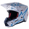 ALPINESTARS prilba S-M5 ACTION, 2023, biela/modrá/tmavočervená/čierna, veľ. XL