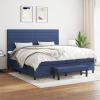 zahrada-XL Boxspring posteľ s matracom modrá 200x200 cm látka 3136707