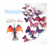 3D dekorácie Motýle fialové alebo červené Farba: Fialová