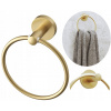 Držiak na uterák, okrúhly vešiak do kúpeľne, brúsené zlato KIVO