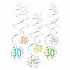 Amscan Dekoračné víry Happy Birthday Konfety 30