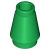 4589b Green Cone 1 x 1 with Top Groove (Zelený kužel 1 x 1 s horní drážkou)