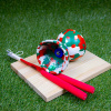 Juggle Dream Fixný JESTER diabolo + paličky set Farba: červeno-zeleno-biela