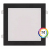 T-LED Čierny vstavaný LED panel hranatý 300 x 300mm 36W 24V RGB+CCT 102345