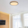 Globo LED stropné svietidlo Doro, Ø 45 cm, tmavý grafit/drevo, drevo, CCT - 416080WD2R-CCT