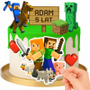 CUKROVÁ TLAČ POPLATOK CUKROVÁ HMOTA PIXELY PRE HRÁČOV DEKORÁCIA