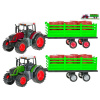 Mikro trading Traktor s vlečkou 50 cm na setrvačník + 6 ks sudů
