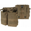Mil-Tec Mag Tasche Open Top Top Double Dark Coyote Houch (Spinner Razorgun Kaczka + Diss 14x14cm)