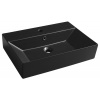 Isvea SISTEMA Keramické umývadlo 60x42cm, čierna mat SPH 10SF50060-2N