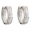 PAVONA Strieborné náušnice kruhy s krištáľmi Swarovski biely kruh 31120.1