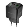 Adaptér Borofone BN19 Intenso GaN s funkciou rýchleho nabíjania PD 20W QC 3.0 3A čierny