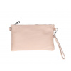 Kožená kabelka MI49 pudrovo ružová Made in Italy