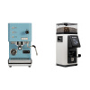 Profitec GO, blue + Rancilio STILE, white