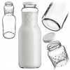 SKLENENÁ FĽAŠA 1L 1000 ml NA MLIEKO, DŽÚS, VODU, NÁPOJE SO ZÁTKOU