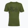 Pánske tričko super.natural Bicycle Nomad Tee chive/jet black
