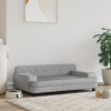vidaXL Posteľ pre psa bledosivá 90x53x30 cm zamat - Sivá - 179839-113967
